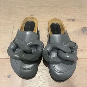 JW Anderson chain loafer mules- grey size 36